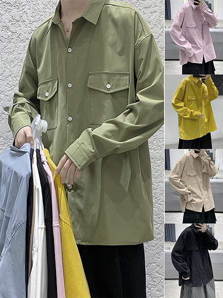 [리퍼브]베이직 레글런 오버핏 긴팔셔츠 (8color) - 99스트릿