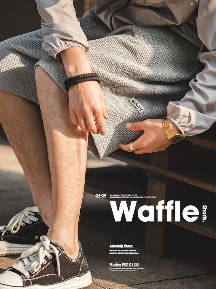 ★[당일배송][AMECAJI] Waffle Short Pants - 99스트릿