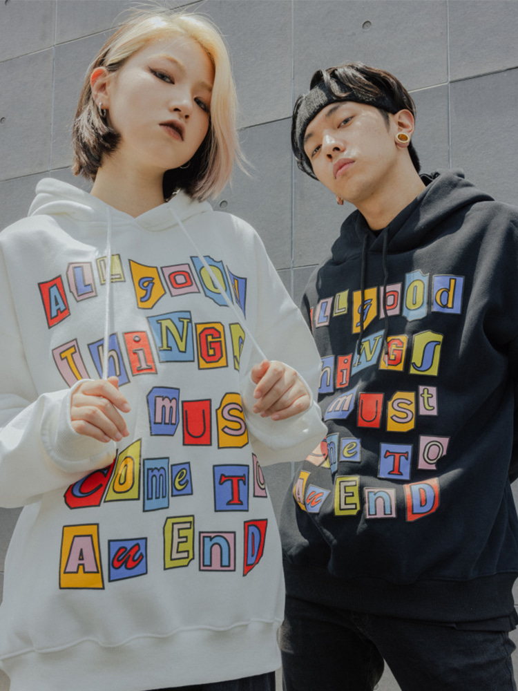 All Lettering Overisze Hoodie - 99스트릿
