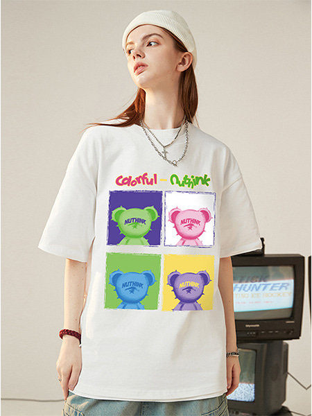 Colorful Bear Oversize Short Sleeves T - 99스트릿