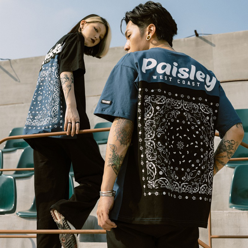 ♥[당일배송]Paisley Oversize Short Sleeves T - 99스트릿